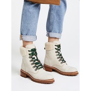 Frye Samantha hiker boot, white size 9